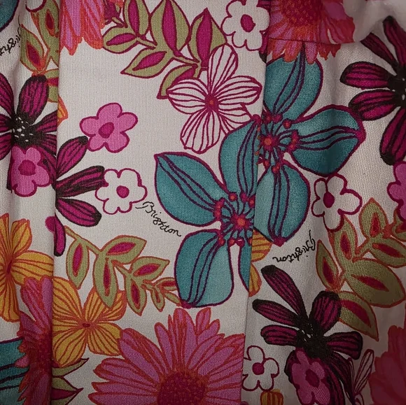 Brighton Teal Leather Shoulder Bag Cric Handles With Flower & Heart Charm GUC - Picture 7 of 10